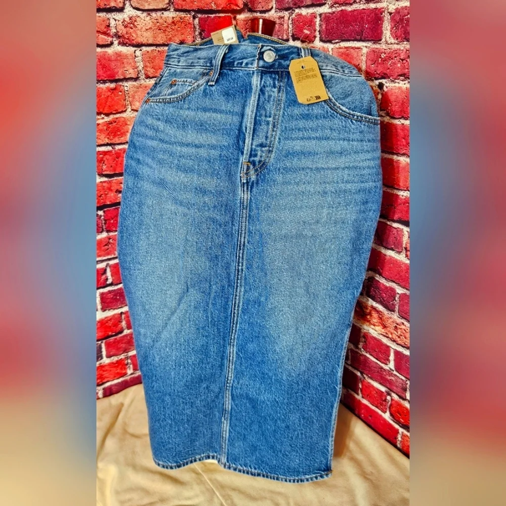 Blue Denim Skirt Womens Size 26 - Picture 1 of 13